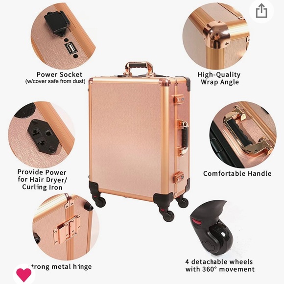 COPY - Large rolling makeup train studio. Has Bluetooth speakers dimmable light… - Picture 5 of 15